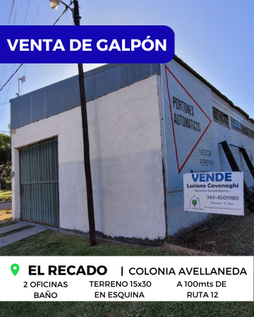Foto Galpon en Venta en Colonia Avellaneda, Entre Rios - U$D 50.000 - pix87289342 - BienesOnLine