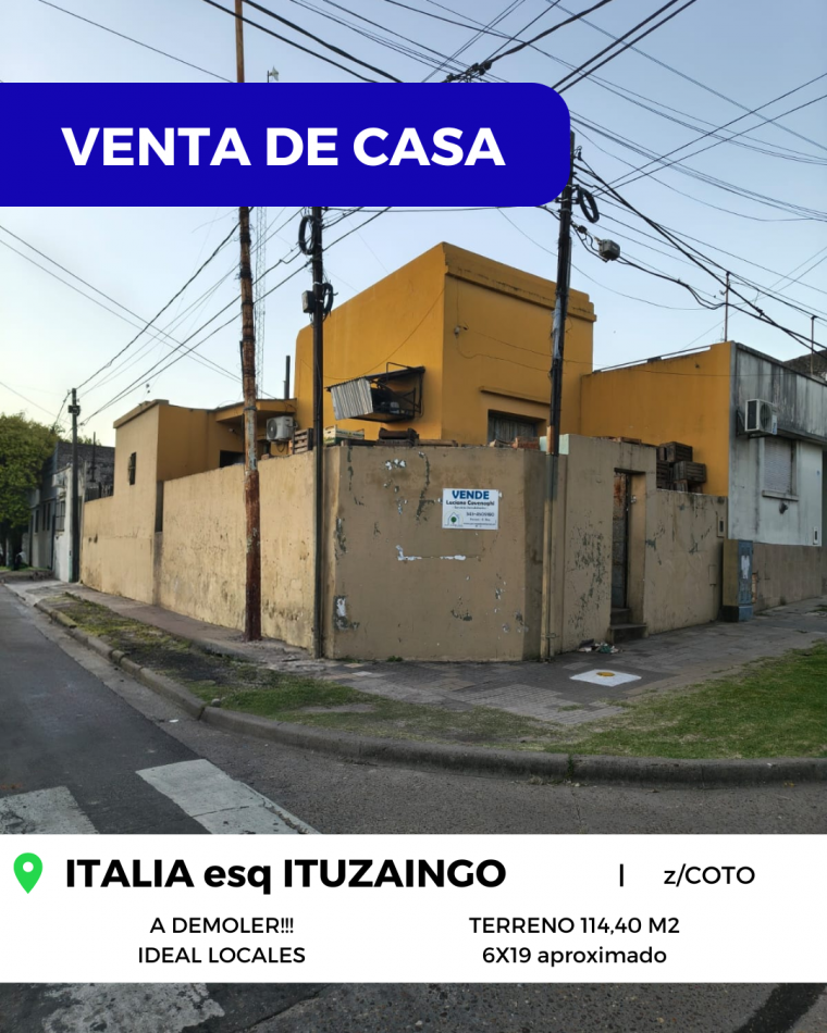 VENTA de CASA a RECICLAR - ITALIA, PARANA 
