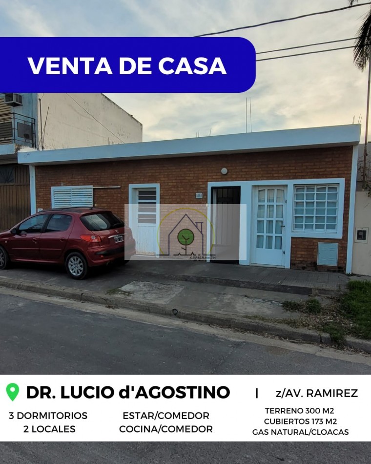 VENTA de CASA con LOCALES - DR. LUCIO d'AGOSTINO, PARANA
