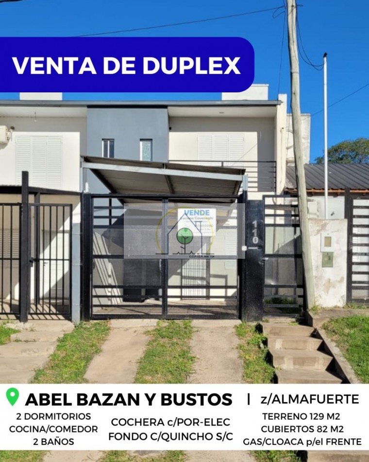 VENTA de DUPLEX - ABEL BAZAN Y BUSTOS, PARANA