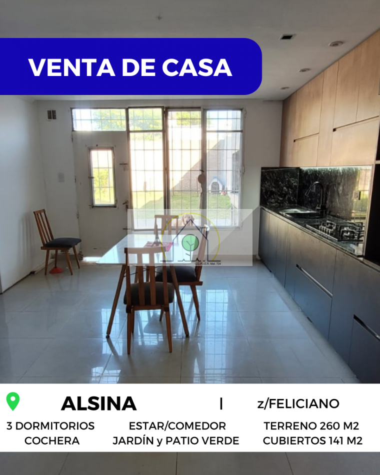 VENTA de CASA - ALSINA, PARANA 