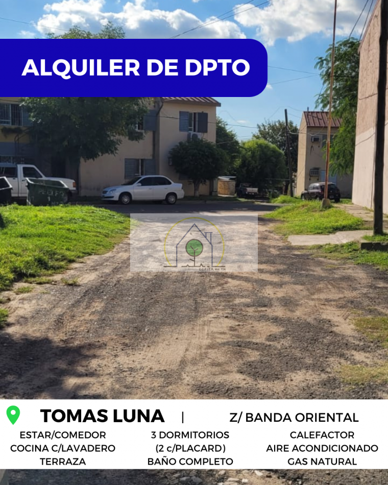 ALQUILER de DEPARTAMENTO en PLANTA ALTA - TOMAS LUNA, PARANA